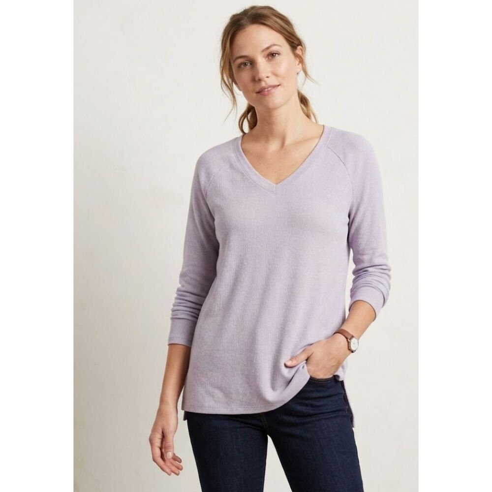 Banana Republic Long Sleeve V-Neck Relaxed Fit Soft Top Women's Size Small